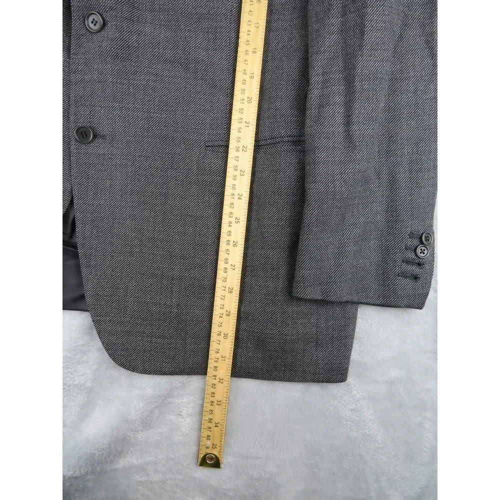 Canali Travel Blazer Mens 46R(EU56) Grey Wool Italia Tailoring Luxury Sport Coat